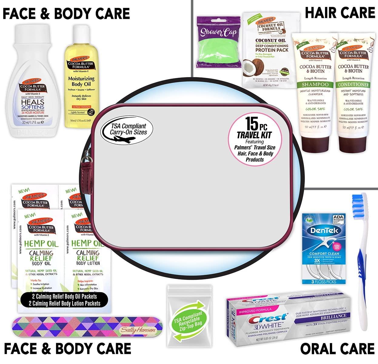 Convenience Kits International Women's 15 Pc Kit Featuring: Palmer's Hair,  Face & Body Travel-size Products 14 Piece - Palmer's