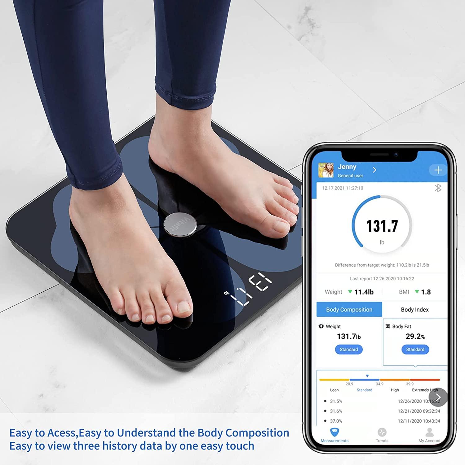 Vitafit Smart Body Fat Weight Scale for Body Composition Monitors, Over