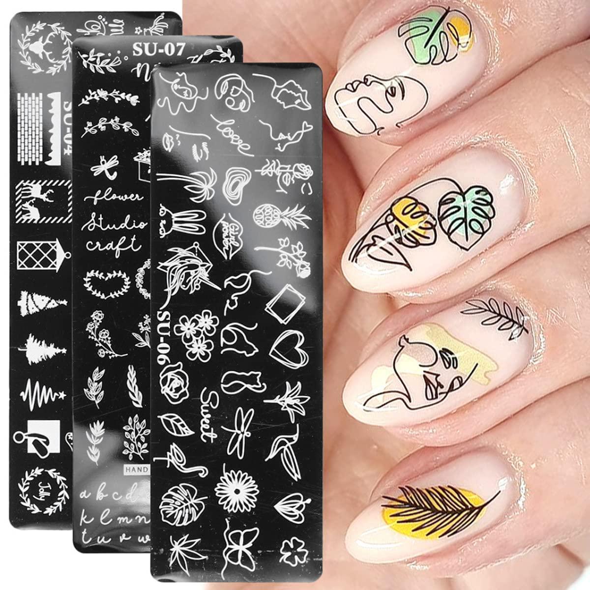 Nail Stamper Kit: Create Unique Nail Art with Flower and Leaf Designs