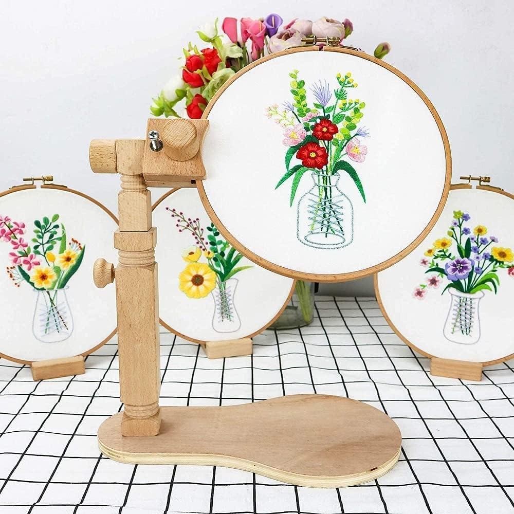 Adjustable Embroidery Stand Guofa Embroidery Hoop Stand Rotated Cross  Stitch Stand Hands Free Embroidery Hoop Holder for DIY Craft Sewing  Needlepoint Frame Stand Classic Embroidery Stand