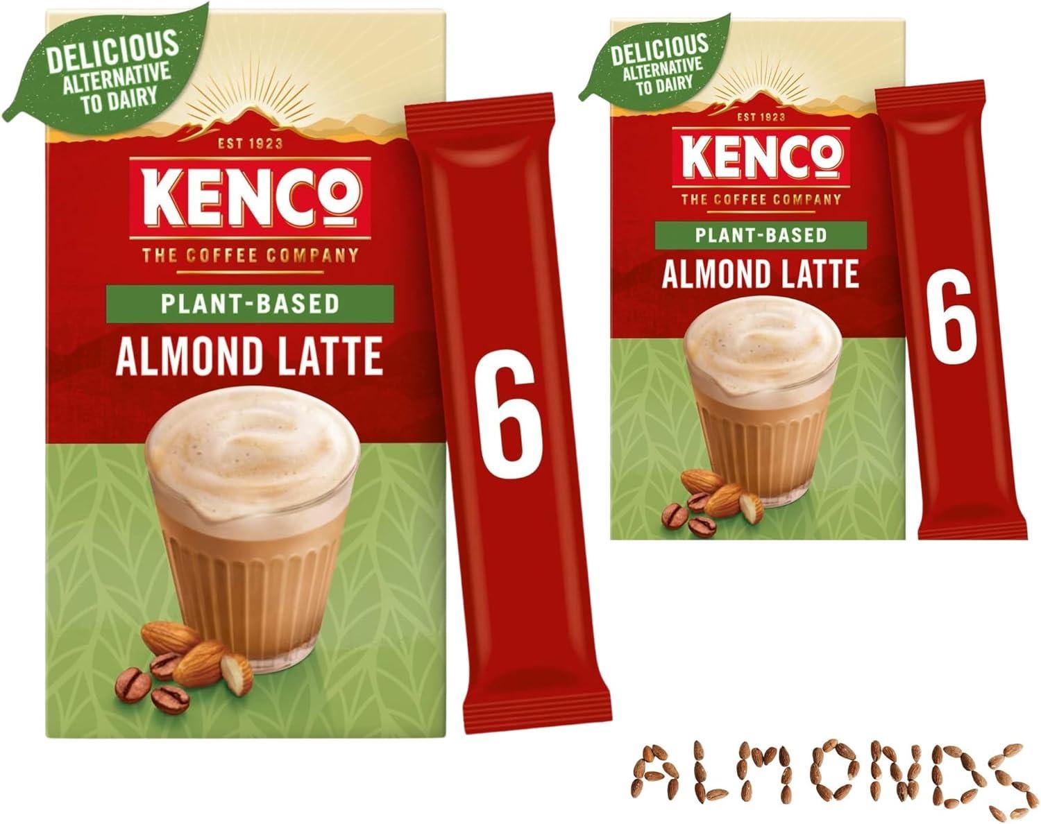 Kenco Plant Based Bundle with 2 x 6 Almond Latte Instant Coffee Sachets