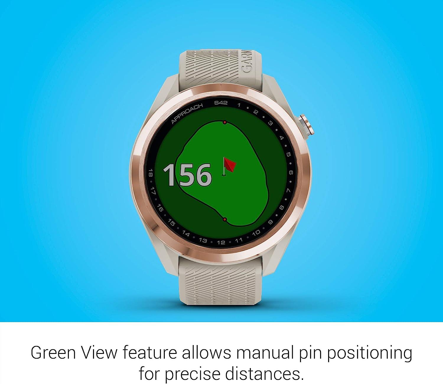 Garmin Approach S42 GPS Golf Smartwatch - 1.2 Touchscreen, 42k+