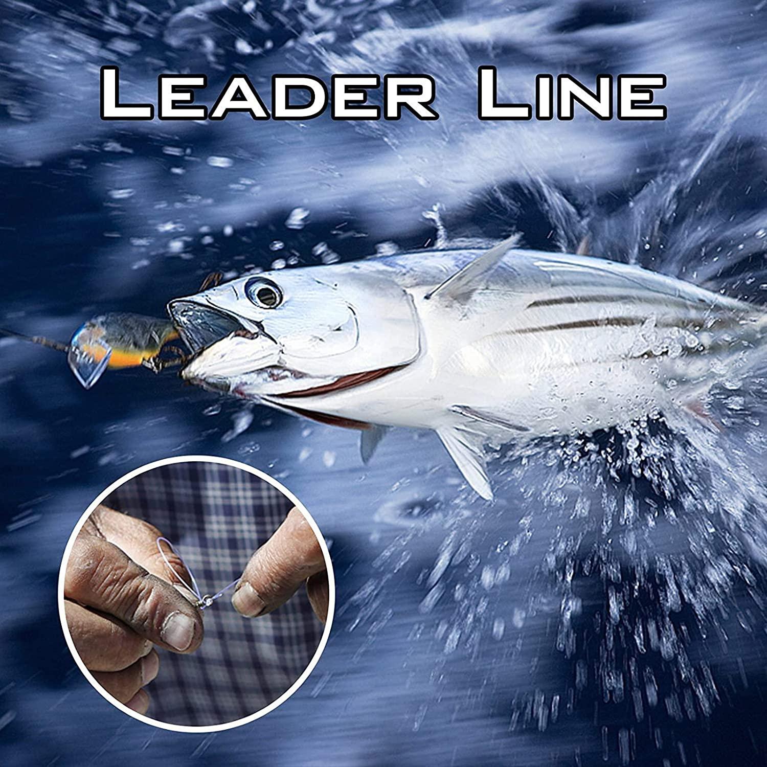 KastKing DuraBlend Monofilament Leader Line - Premium Saltwater Mono Leader  Materials - Big Game Spool Size 120Yds/110M Clear 40 LB (Wound on Spool)  0.55mm