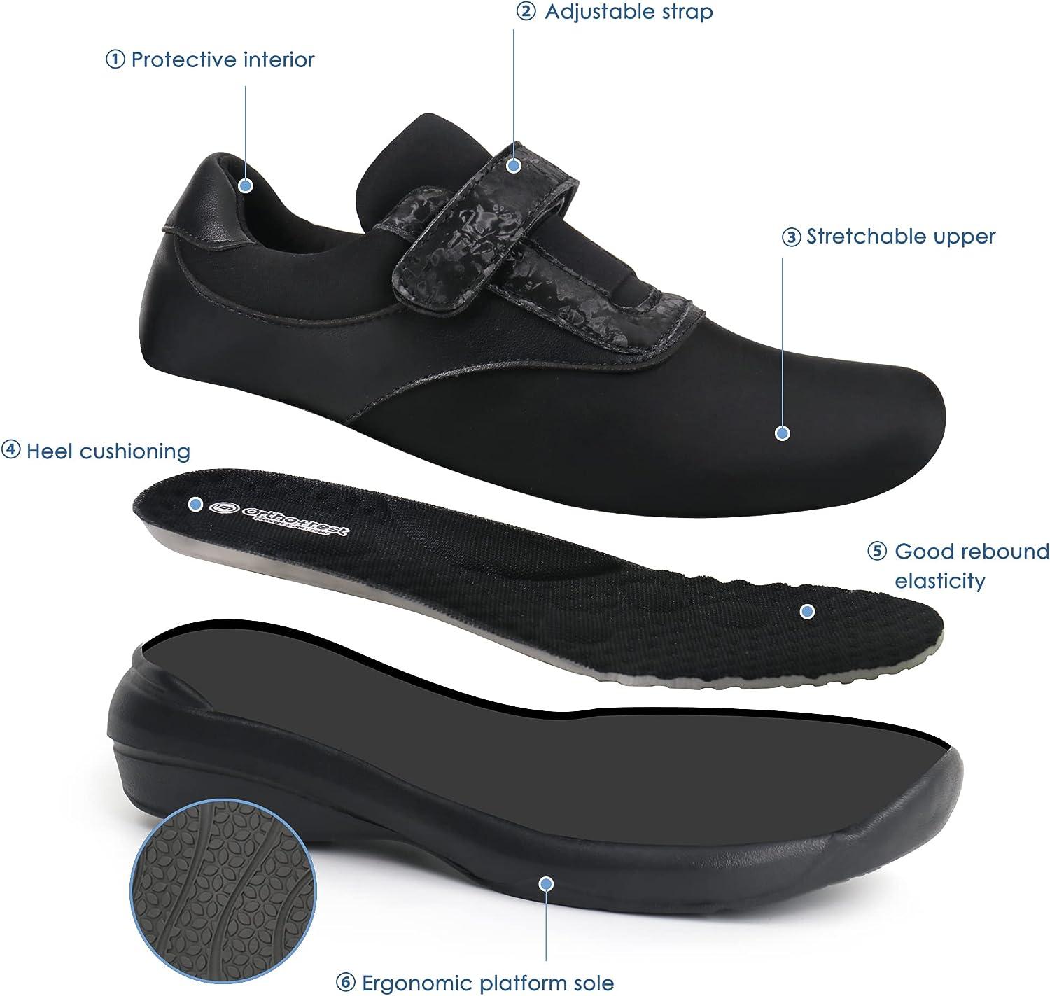 Ortho+rest Women Health Care Work Shoes Pain Free Walking Shoes for