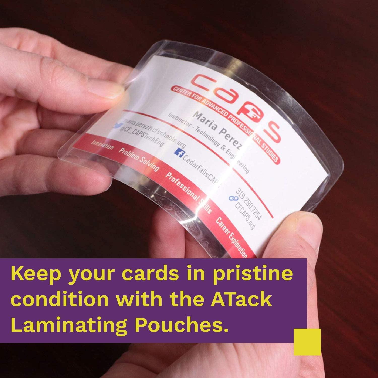 ATack Self-Sealing Laminating Pouches Business Card Size 9.5 Mil - Pack of  25 | Hard Self-Laminating Business Cards Pouch | Buy Now with Express  International Delivery | GoSupps.com