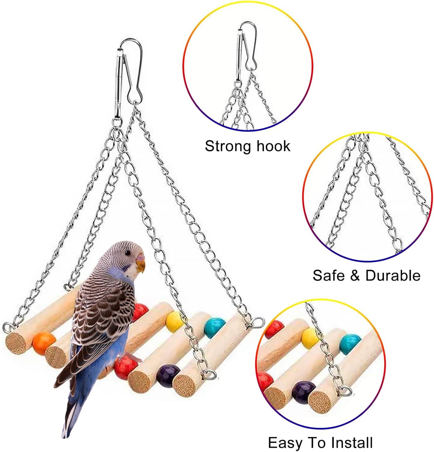 Bird Bell Toy - Vogelkooi Bell Chime Verrijking Spel - Papegaaien