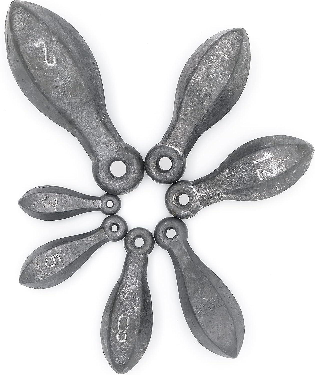 Swivel Bottom Bullet Sinker BLUEWING Bank Sinker 1LB Box Fishing