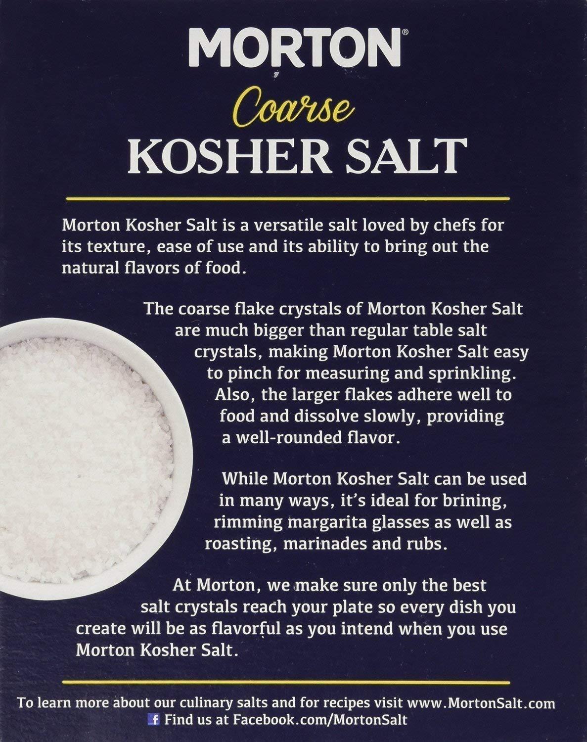 Morton Coarse Kosher Salt 3 Lb Box