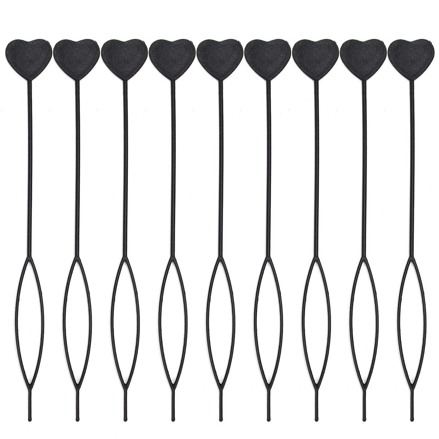 AUEAR Pull Hair Pin Quick Beader for Loading Beads on Hair Automatic Hair  Beader and Styling Kit Ponytail Maker Styling Tooll (16 Pack Black Color)  16 Count (Pack of 1) Black