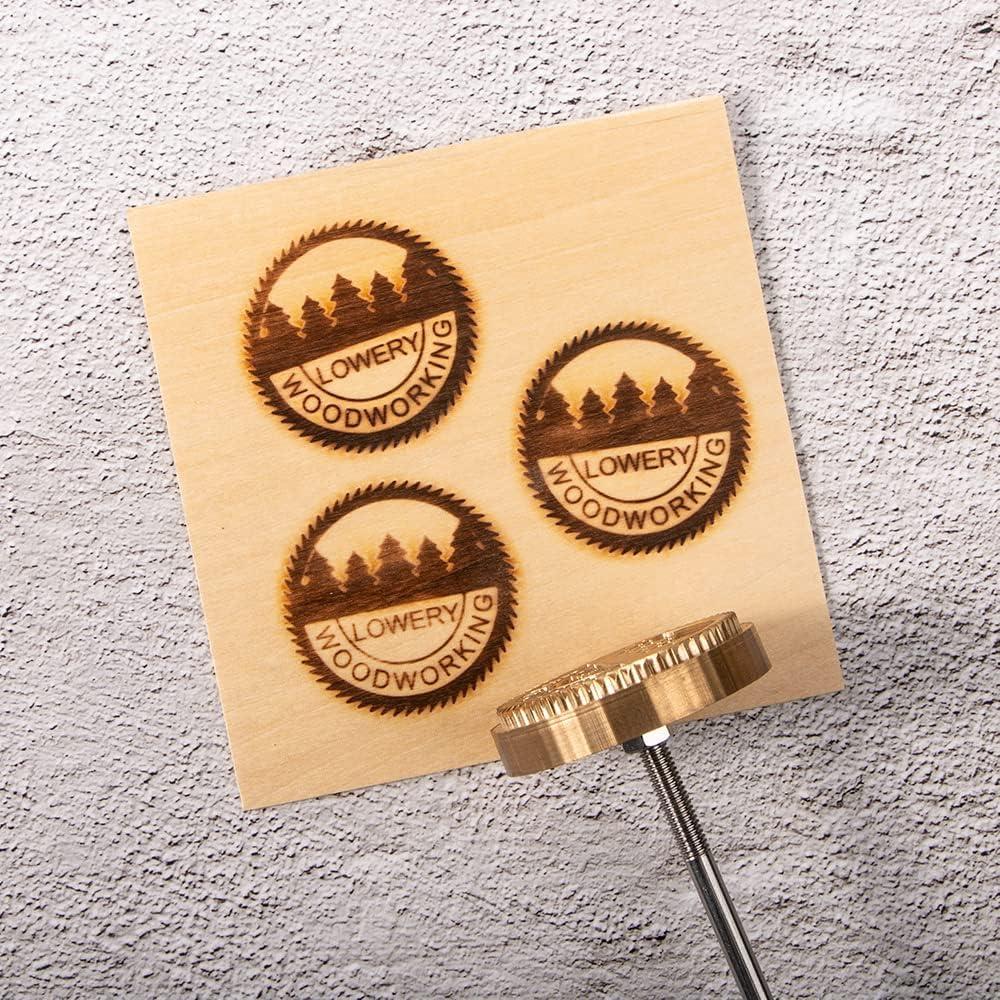 STAMTECH Branding Iron for Wood - Durable Custom Metal Branding Iron  Leather Stamps Wedding Stamps Personalized Branding Iron for Meat Wood  Paper Plastic(1) 1x1