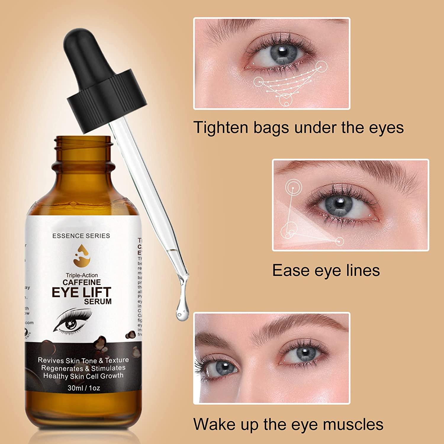 Caffeine Eye Serum with EGCG, Vitamin C, Hyaluronic Acid & Collagen 1