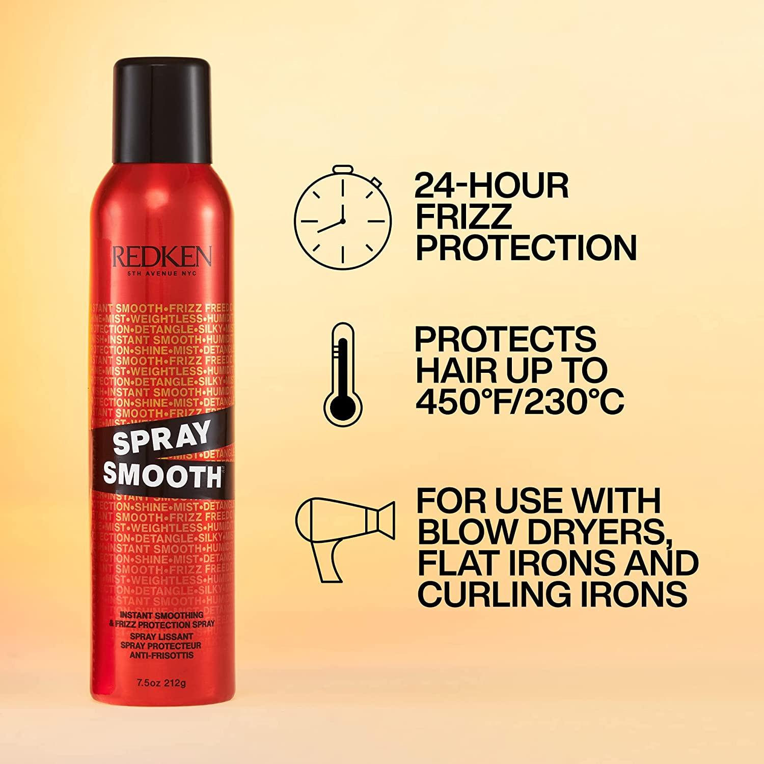 Redken Spray Smooth Anti Frizz Hair Spray Frizz Control and Heat