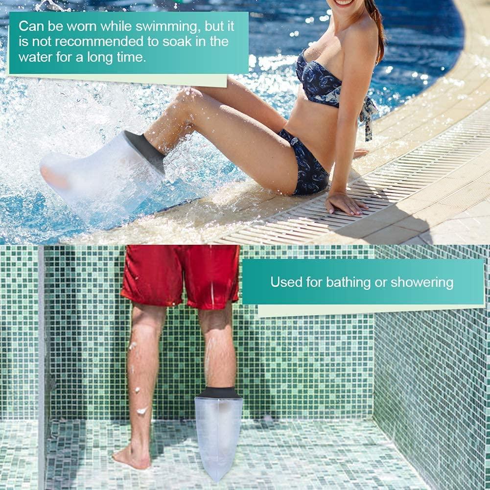 Adult Foot Cast Cover for Shower and Bath Waterproof Shower Bandage and Reusable Sealed Cast