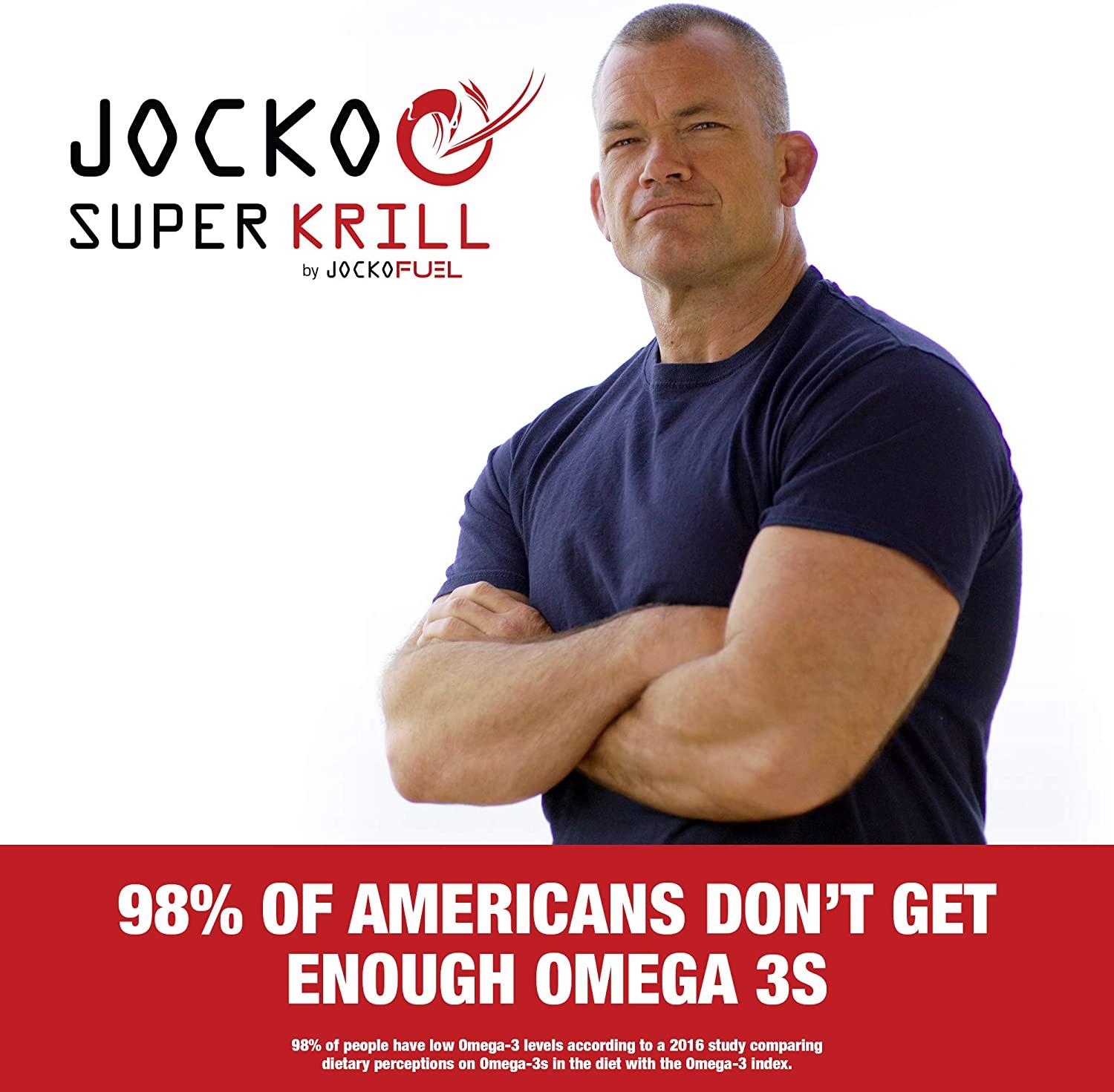 Jocko Super Krill Oil Supplement Omega 3 DHA EPA Joint Pain Relief