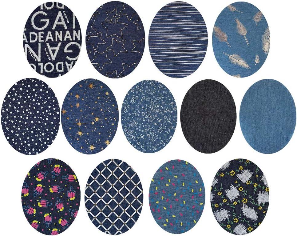 5 pieces/set of circular and rectangular ironing patch patches for clothing  repair, denim patch for jeans set, (4 colors) for interior and exterior  repair of jeans and clothing
