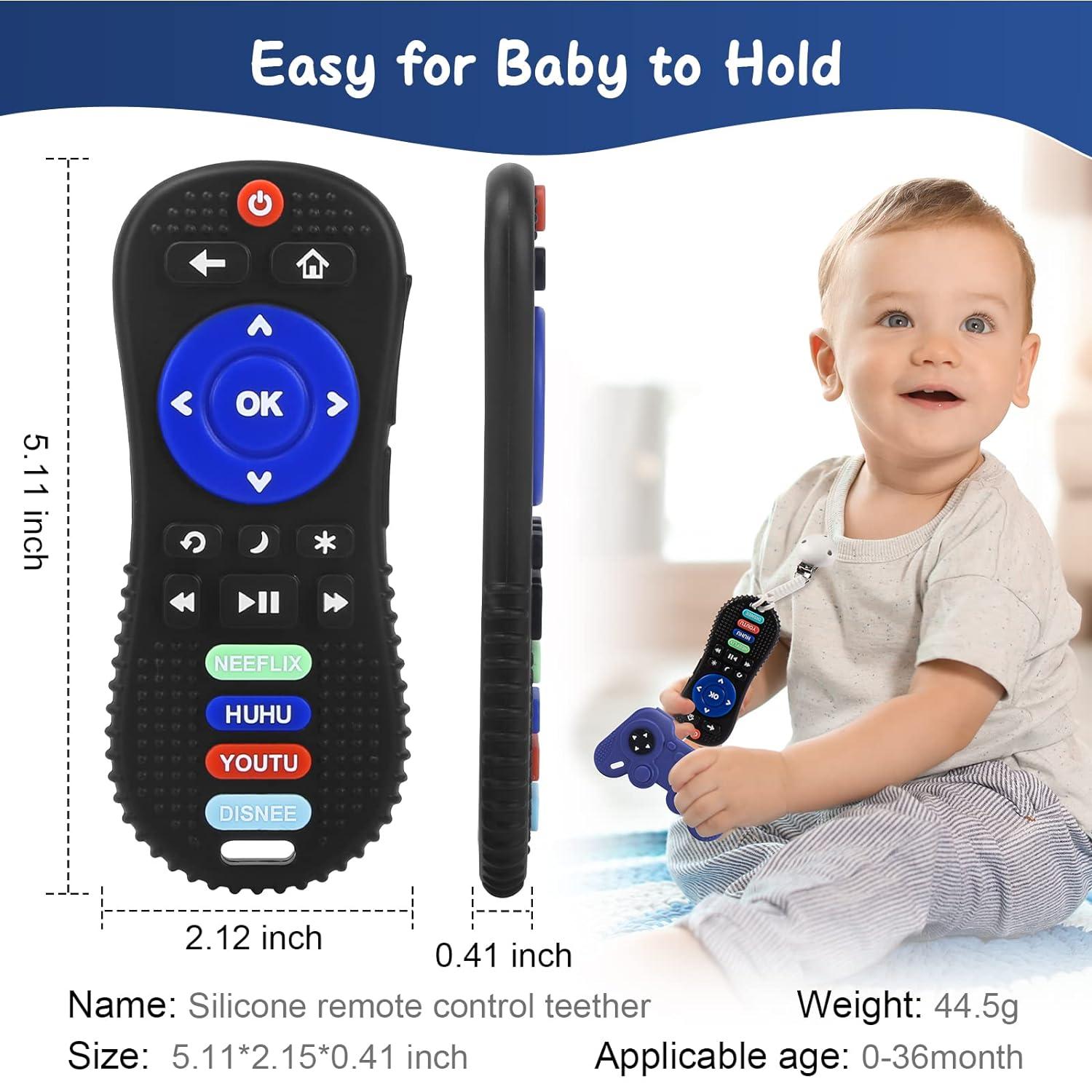 Remote Control Teether Toy for Babies,Baby Teething Toys Tv Remote Shape  with Pacifier Clip（Black） - Yahoo Shopping