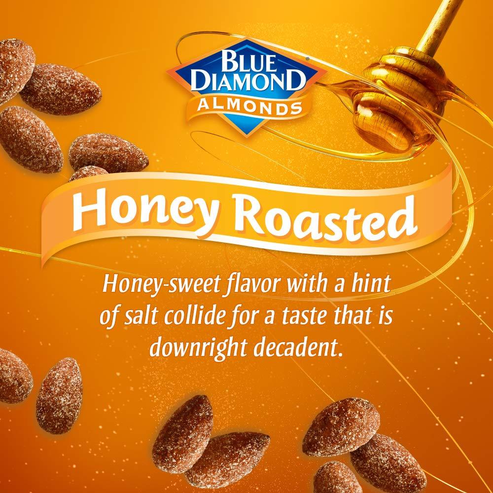 Blue Diamond Honey Roasted Almonds 1 Pound Pack Premium Snack Almonds