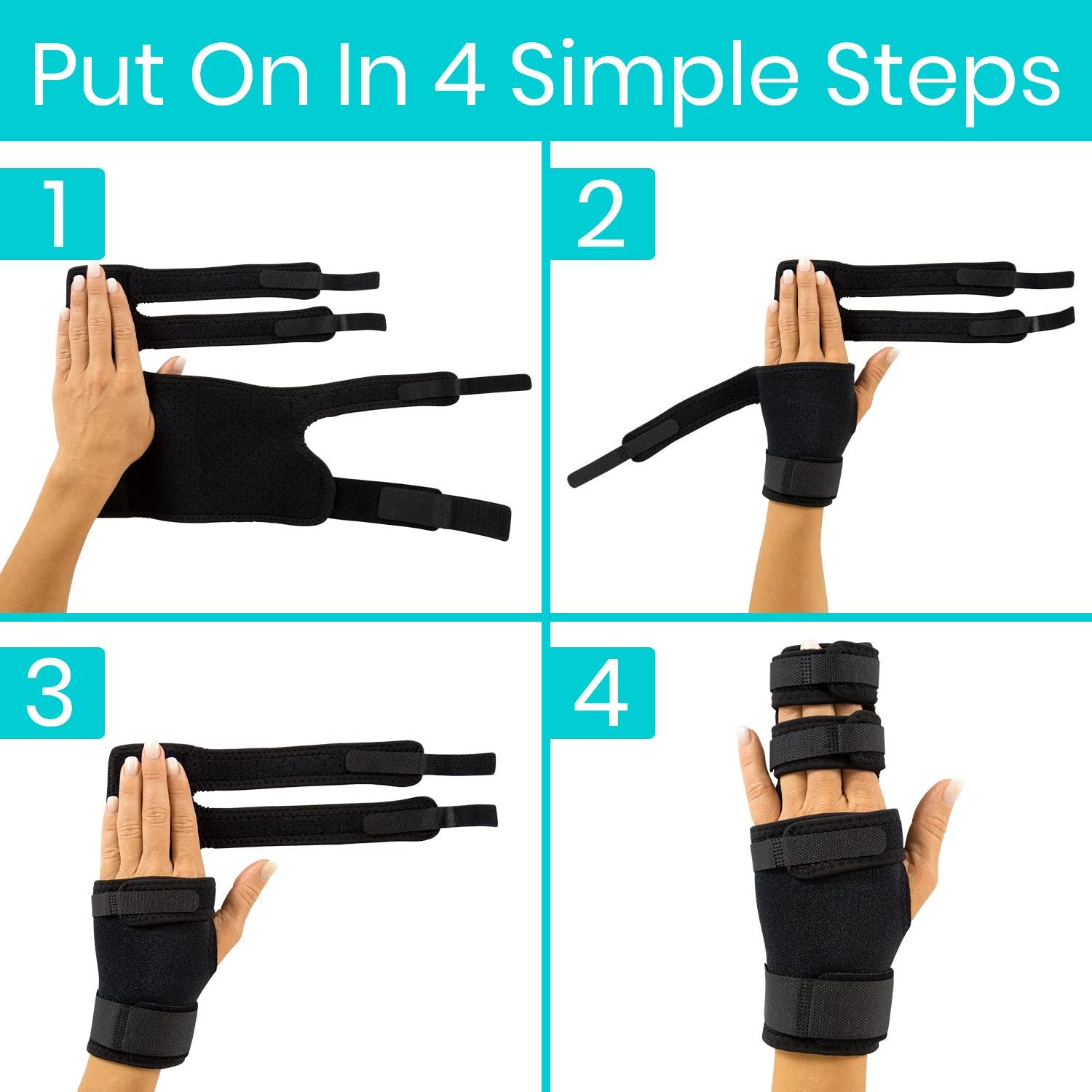Vive Trigger Finger Splint 2 Finger Brace for Middle, Index, Pinky