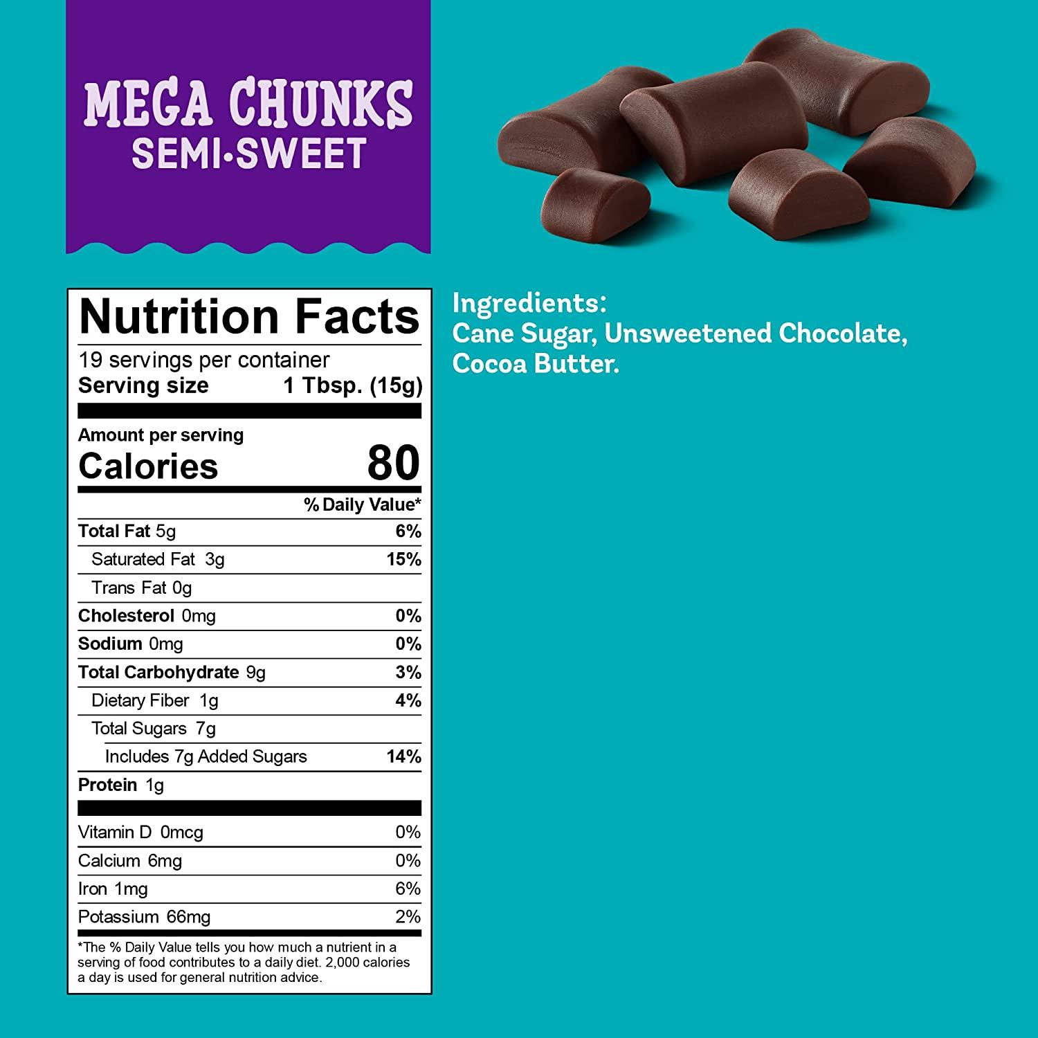 Enjoy life baking chocolate mega chunks semi sweet chips 10oz pack of 12