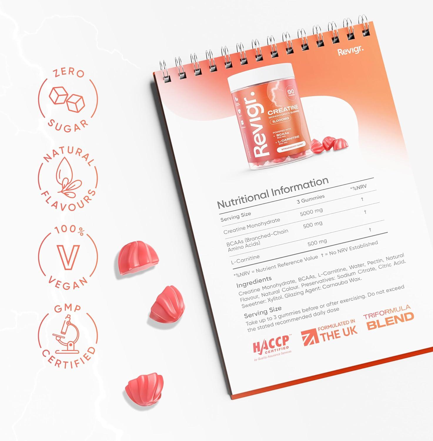 Creatine Gummies Monohydrate Complex 9000MG, Pre-Workout For Men & Women, Creatine Gummy With L-Taurine, BCAA 2:1, B12/6 For Muscle Support, Enhance Strength, Energy Boost-120 Count