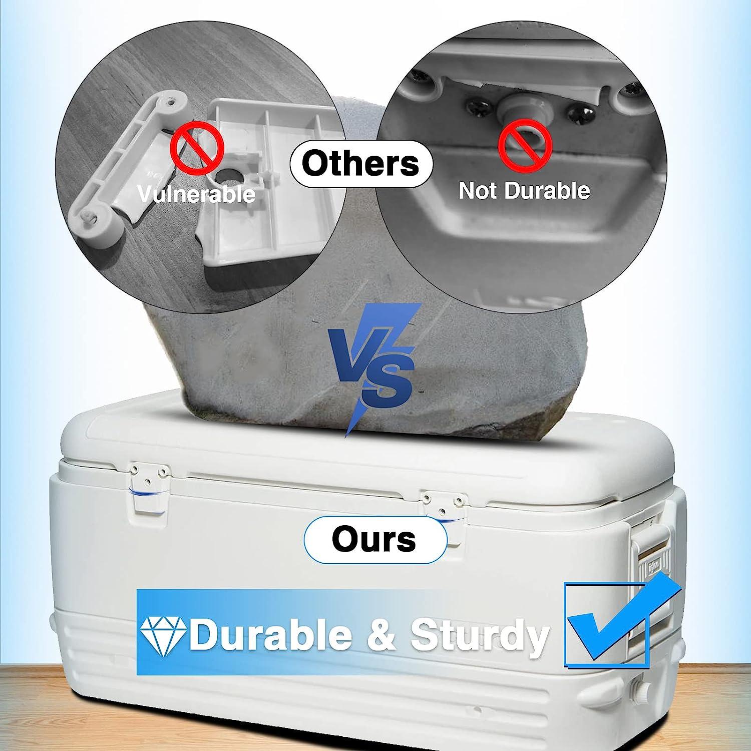 Cooler Replacement Parts Kit Hinges, Drain Plug, Latches & Screws Combo