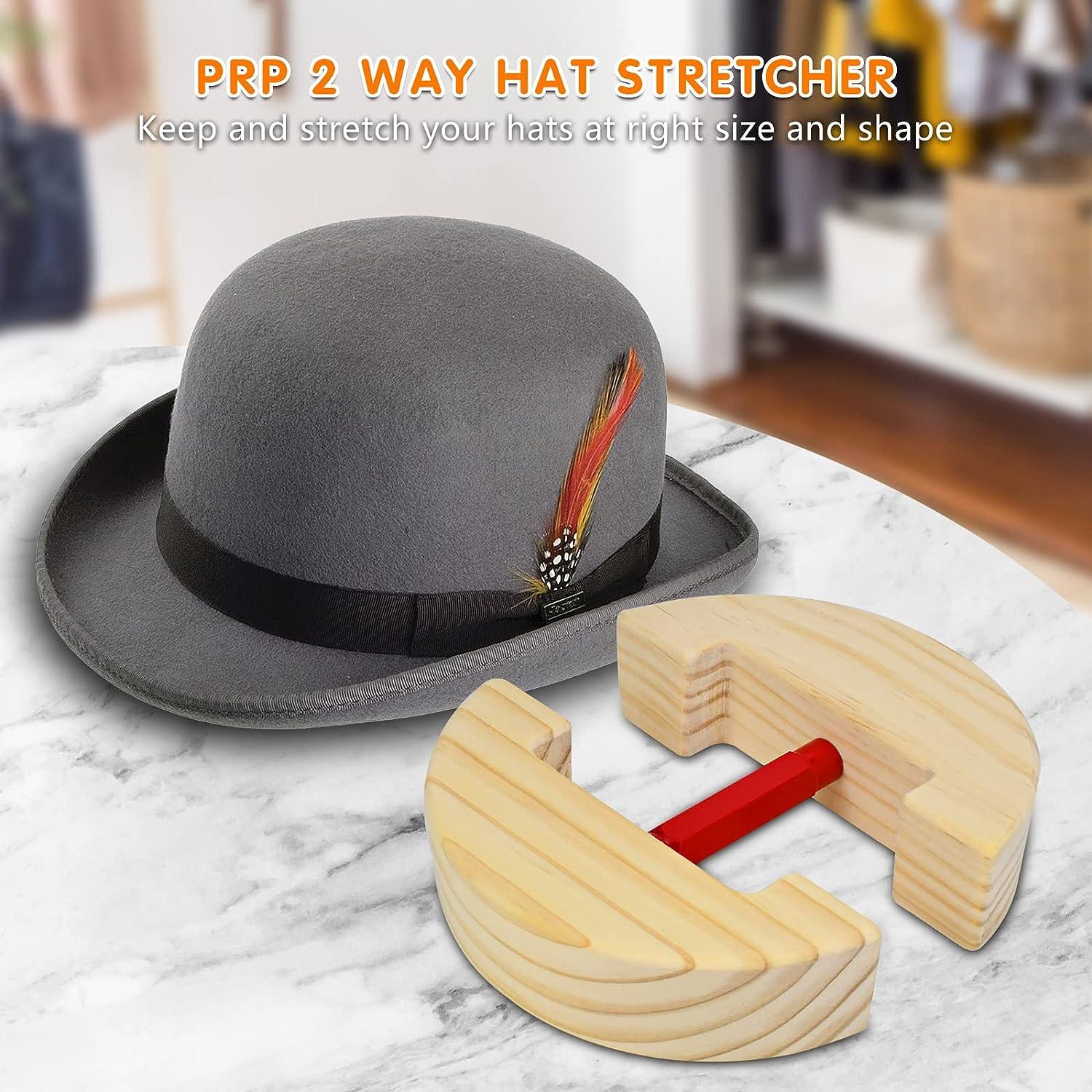 HAIBEIR 4-Way Wooden Hat Stretcher Black for Adults One Size from