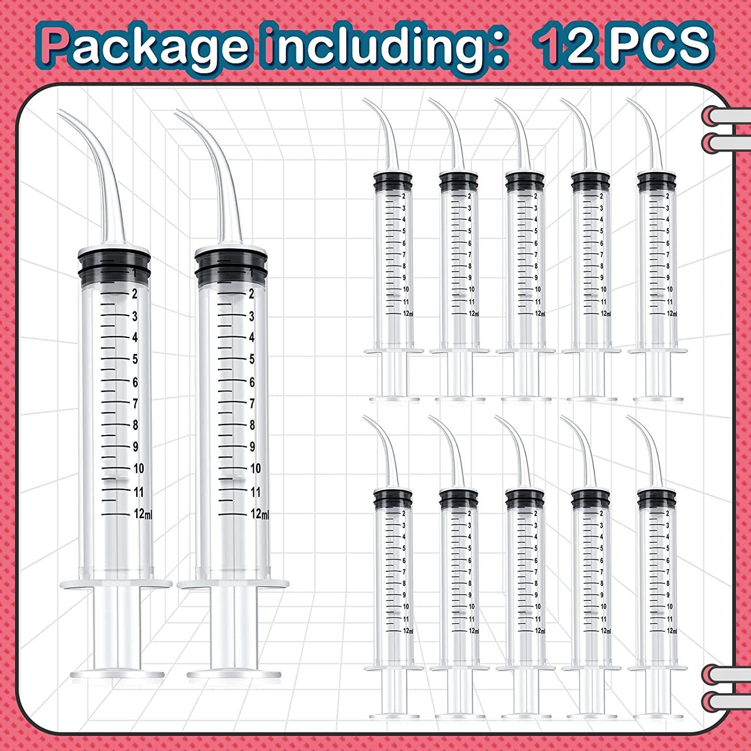 12 Pieces Baby Bird Feeding Syringe 12 ml Pet Liquid Feeding Syringes