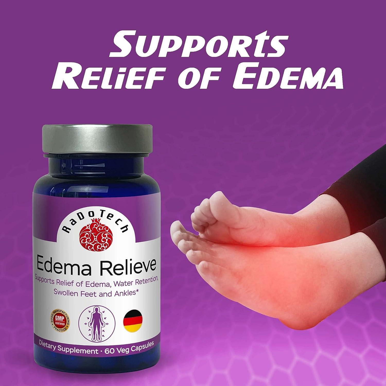 RaDoTech Edema Relief Water Pills Natural Diuretics for Water