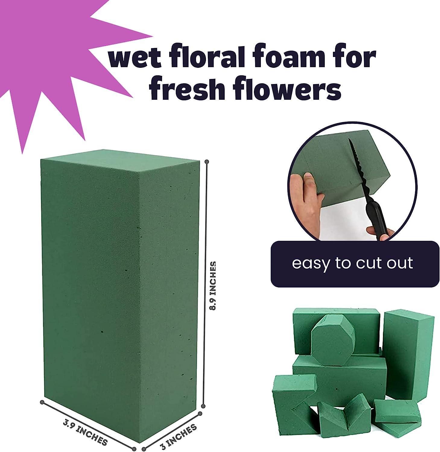 Round Floral Foam Blocks,8 Large Wet Styrofoam Bricks for Wedding Flower  Arrangement Supply,pack of 4 