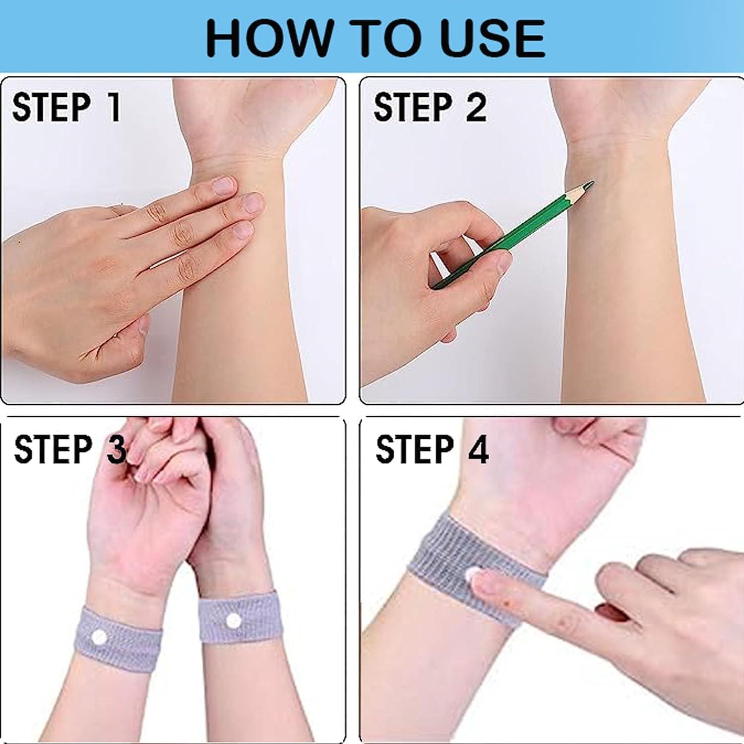8Pcs Motion Travel Sickness Bands Motion Sickness Bands Travel Sickness Relief Wristbands Anti