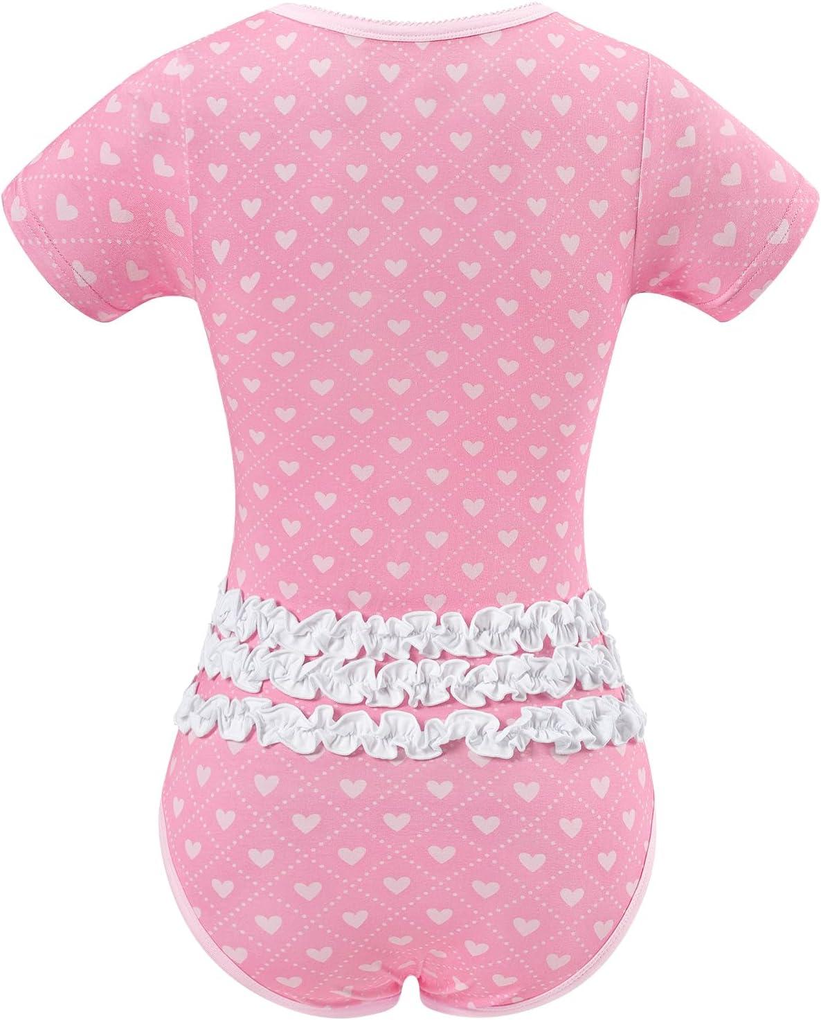 LittleForBig Cotton Romper Lace Pajamas Bodysuit Blushing Baby