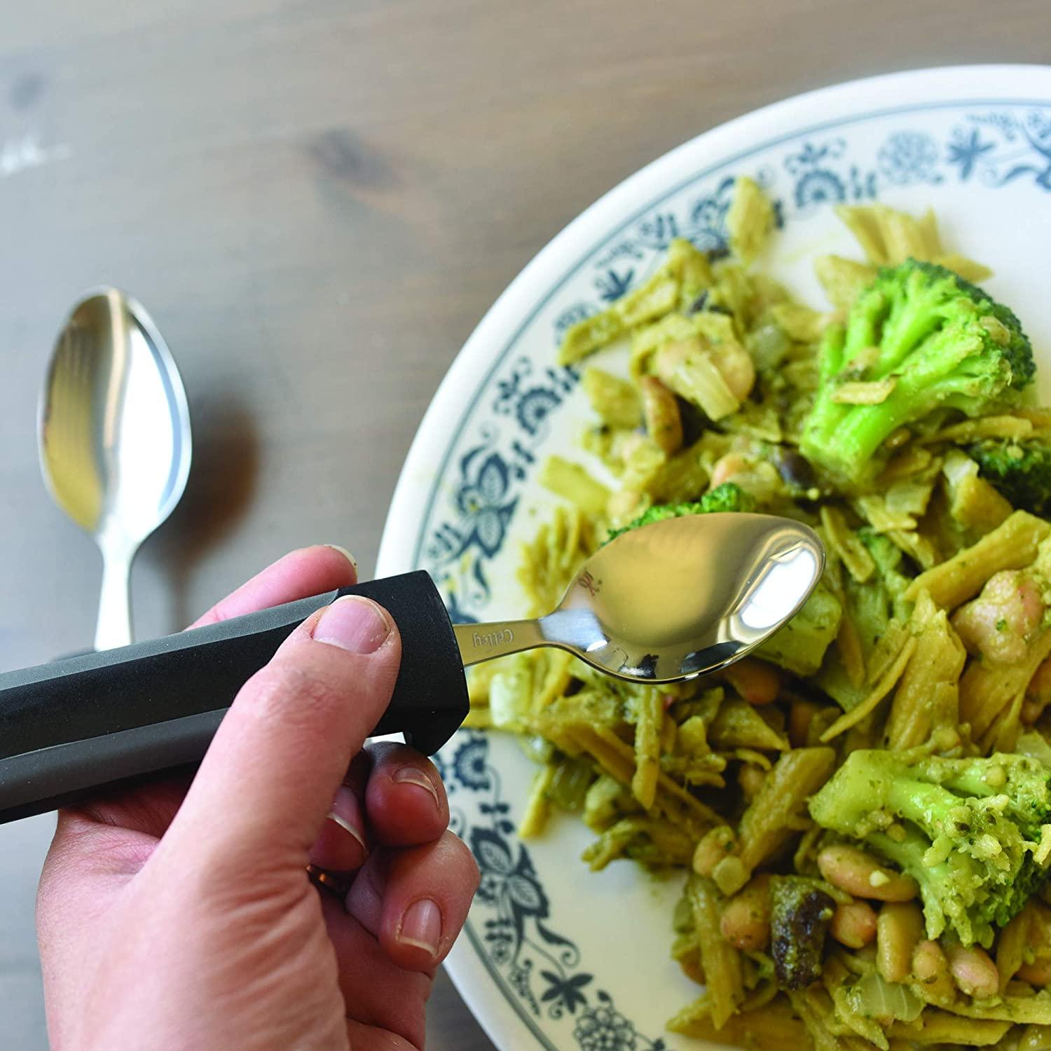 Adaptive Eating Utensils for Parkinson's, Arthritis, MS, Elderly Easy