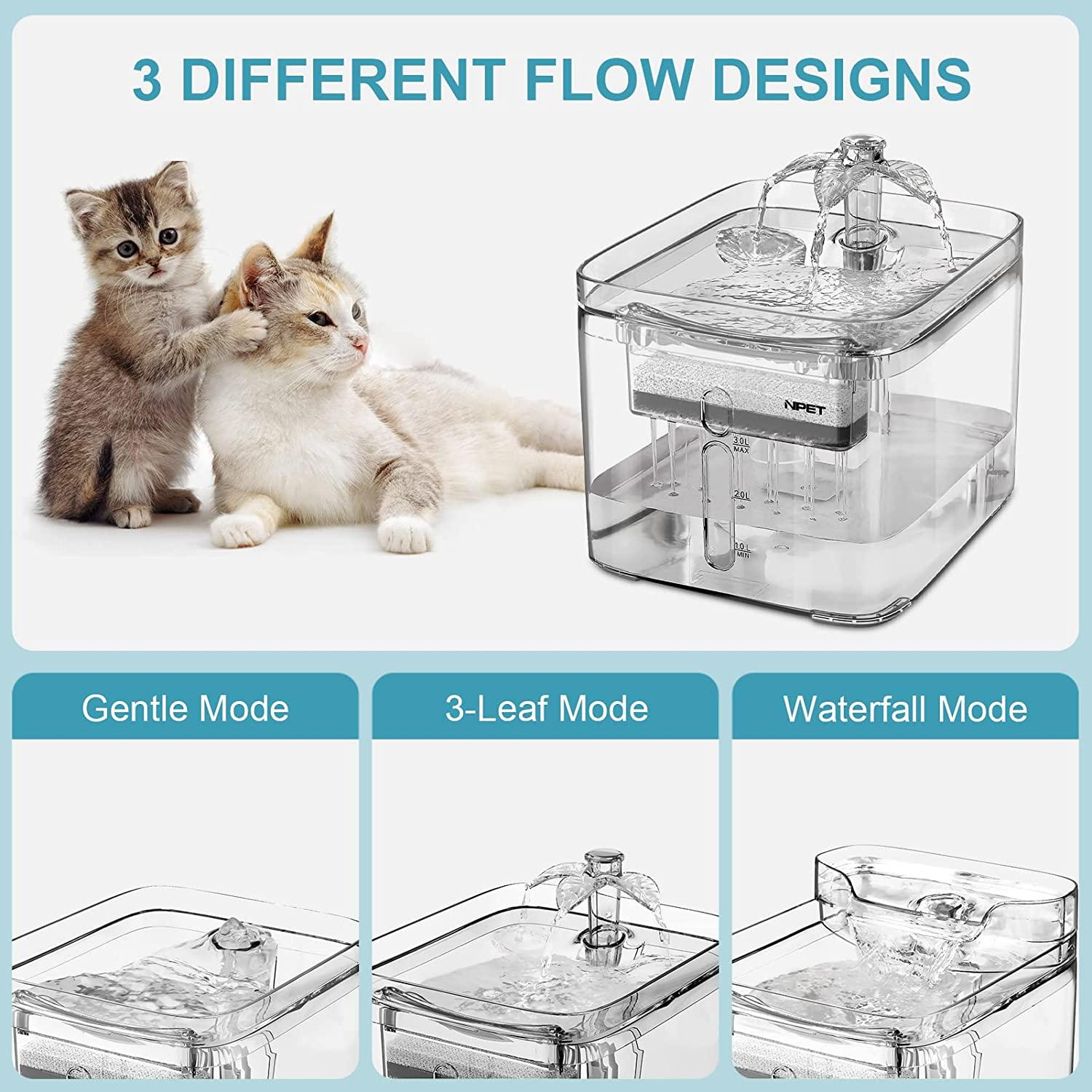 Decdeal Cat Water Fountain Dog Water Dispenser 1.8L Super Quiet Automatic Pet Drinking Fountain With Faucet Transparent Design Price In Saudi Arabia | Amazon Saudi Arabia