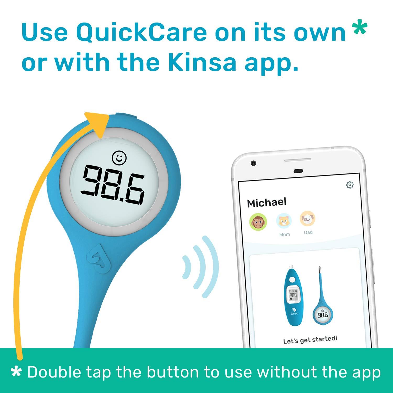 Kinsa QuickCare Smart Thermometer for Fever - Digital Medical Baby