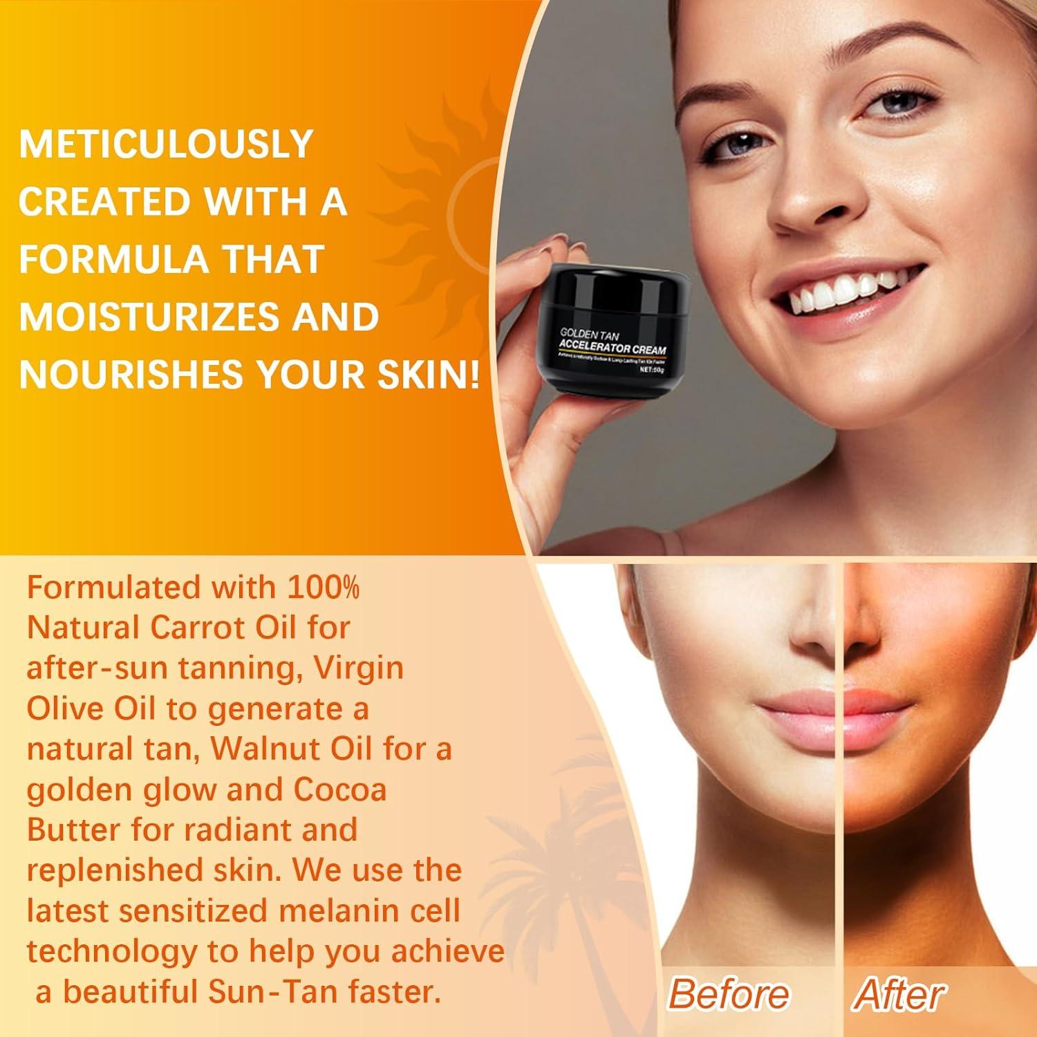 Tanning Accelerator Cream 50g Long Lasting Sunbed Cream Effective in