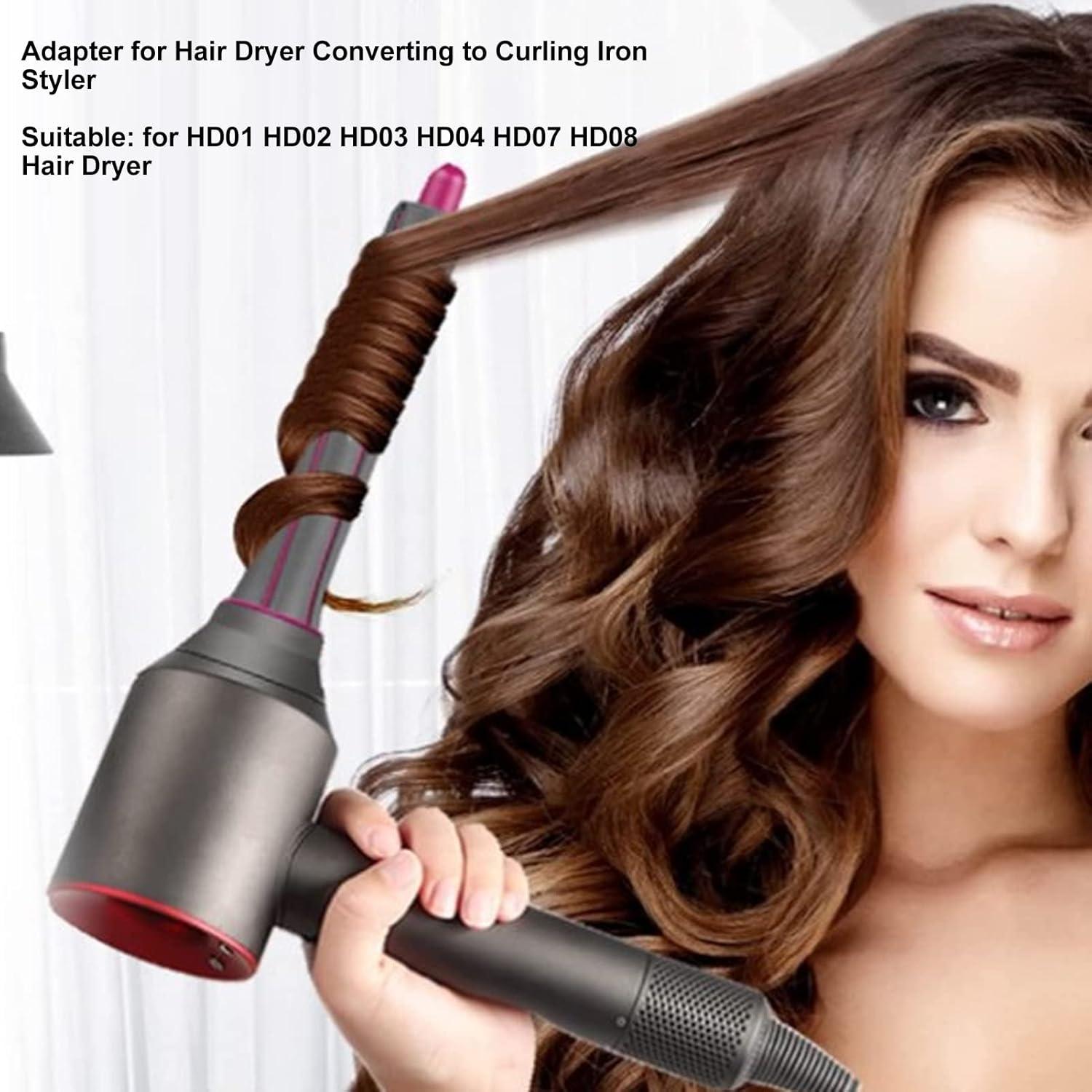 Blow Dryer to Curling Iron Adapter Easy Install Removable Wide