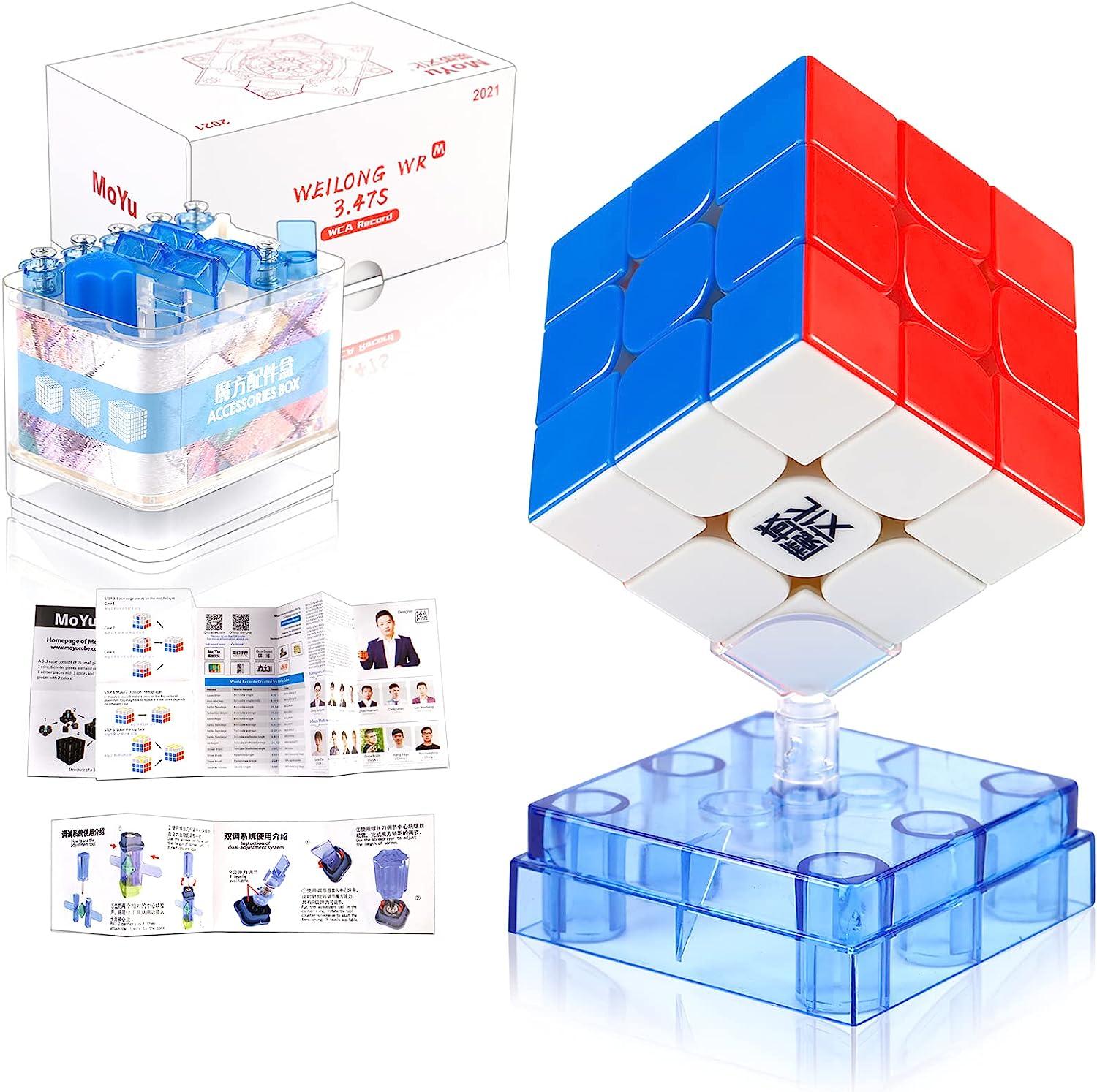 Speed Cube,Professional Magic Cube 3x3x3 of Moyu Weilong WCA Record are  Designed specifically for Professional Players to use in competitions  (2.2inches) Professional Speed Cube