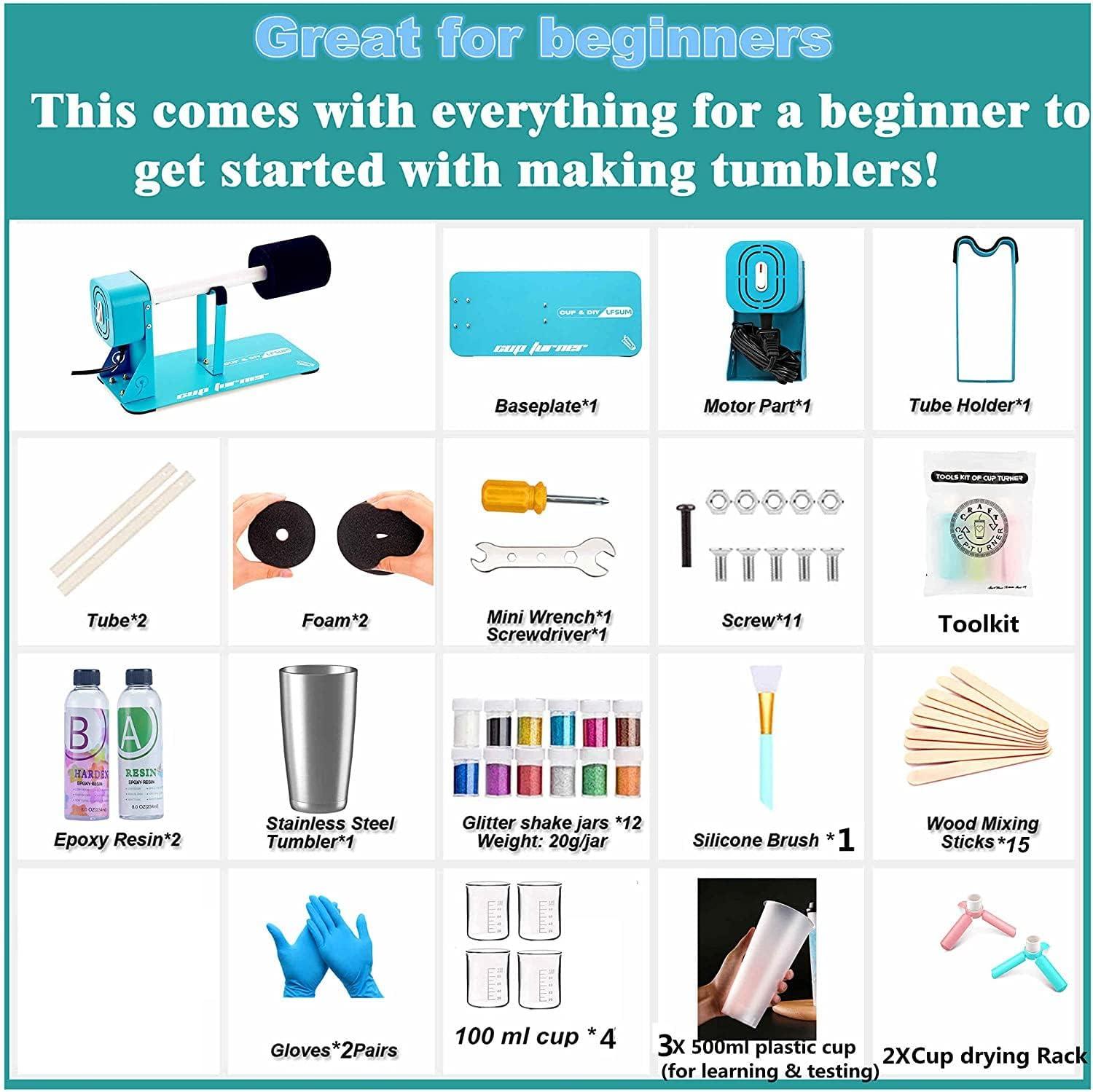 Cup Turner for Crafts Tumbler Tumbler Turner DIY Glitter Epoxy Resin