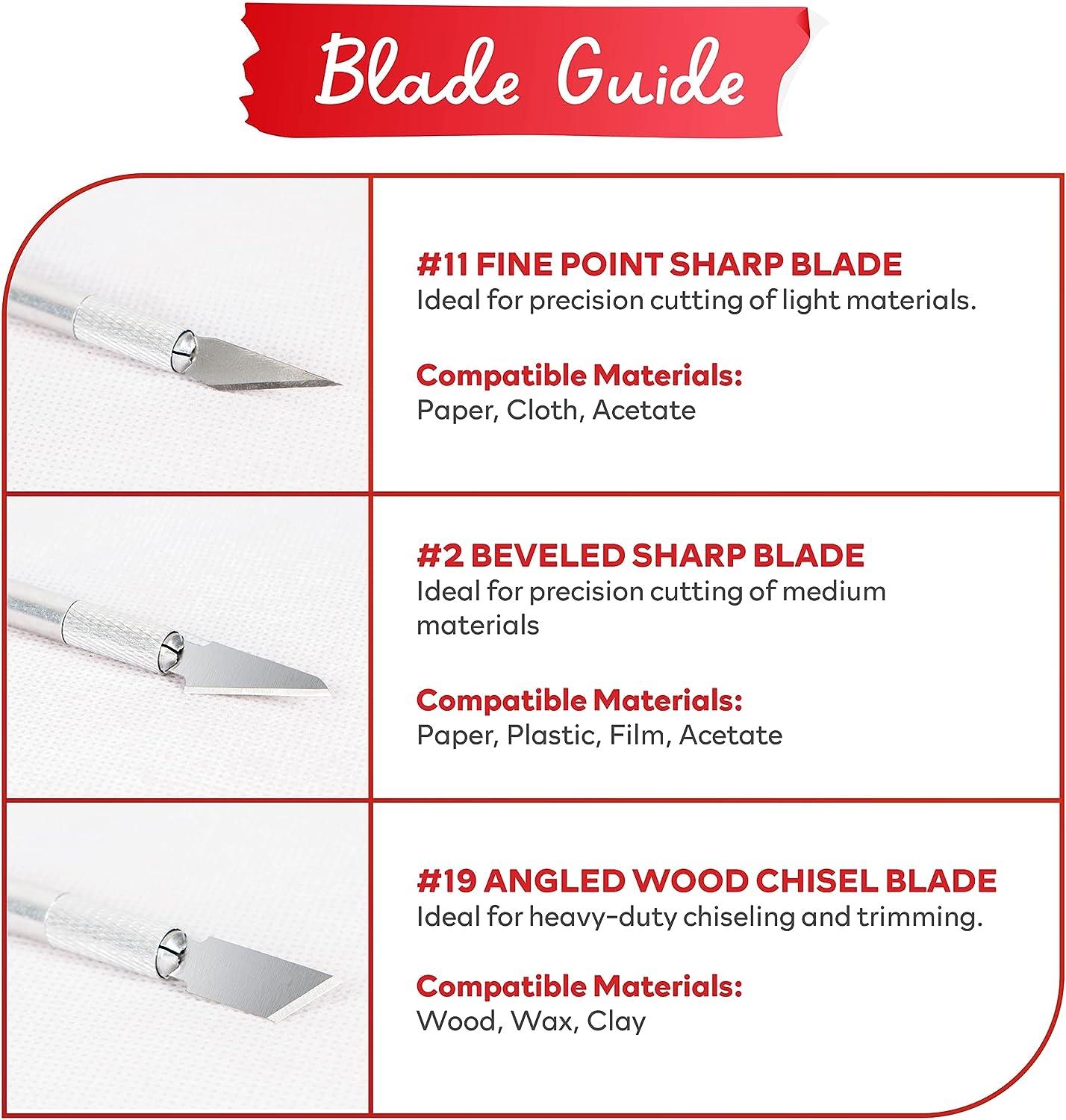 XFasten Exacto Knife Set 2 Precision Hobby Knives with 60 Blades for