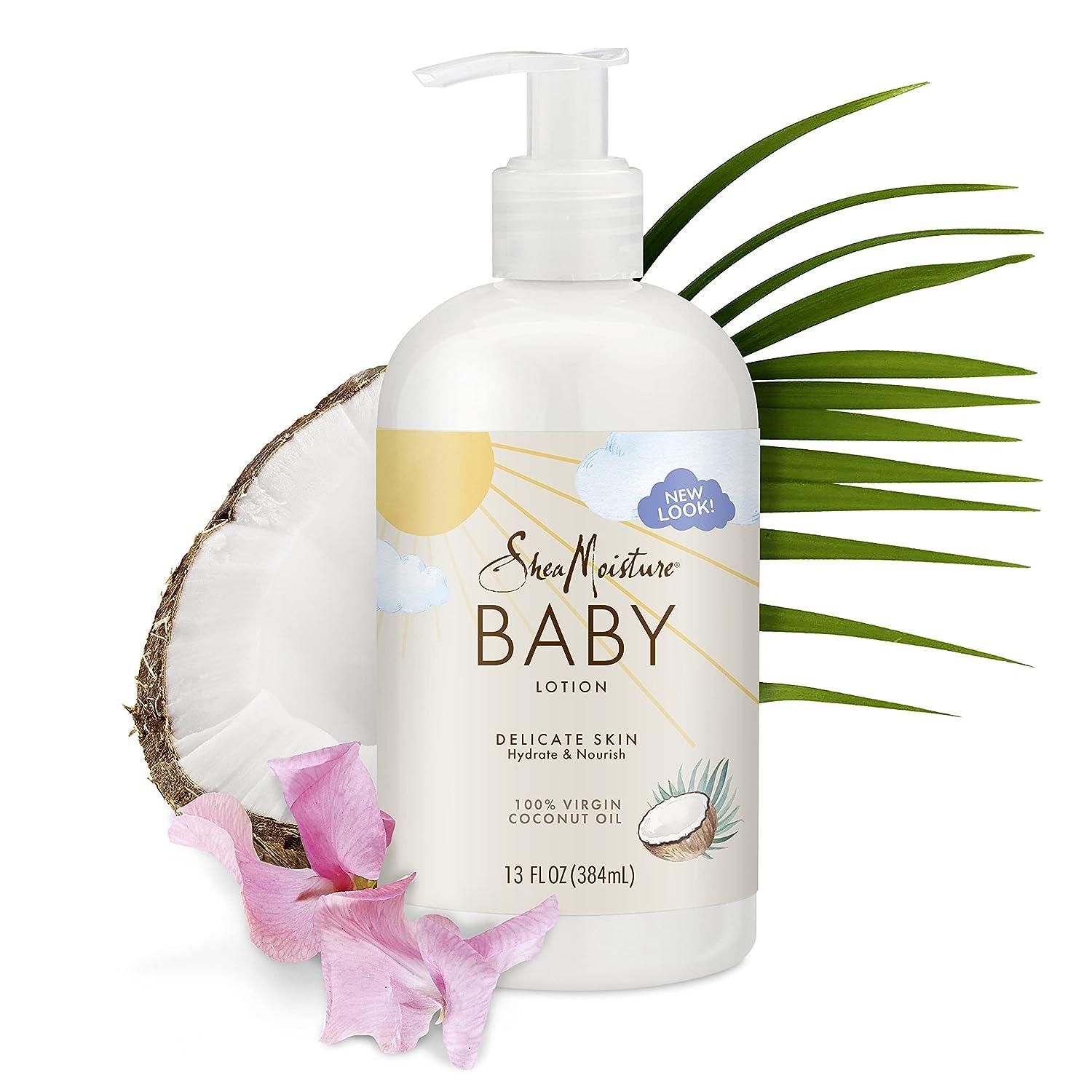 Shea moisture baby coconut oil lotion top