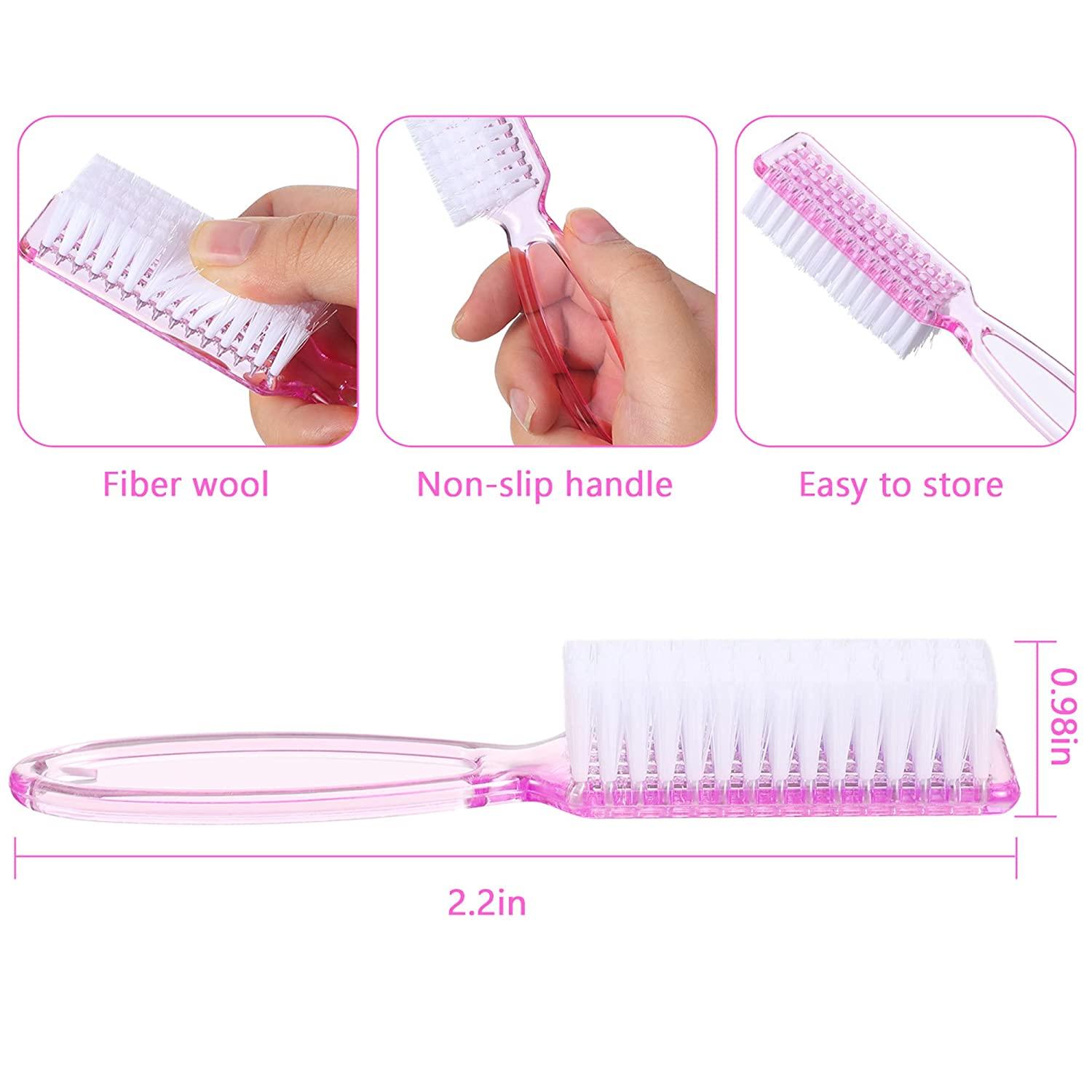 15 Pieces Nail Brush for Cleaning Fingernails Nail Scrub Manicure Brush Handle Grip Cleaning