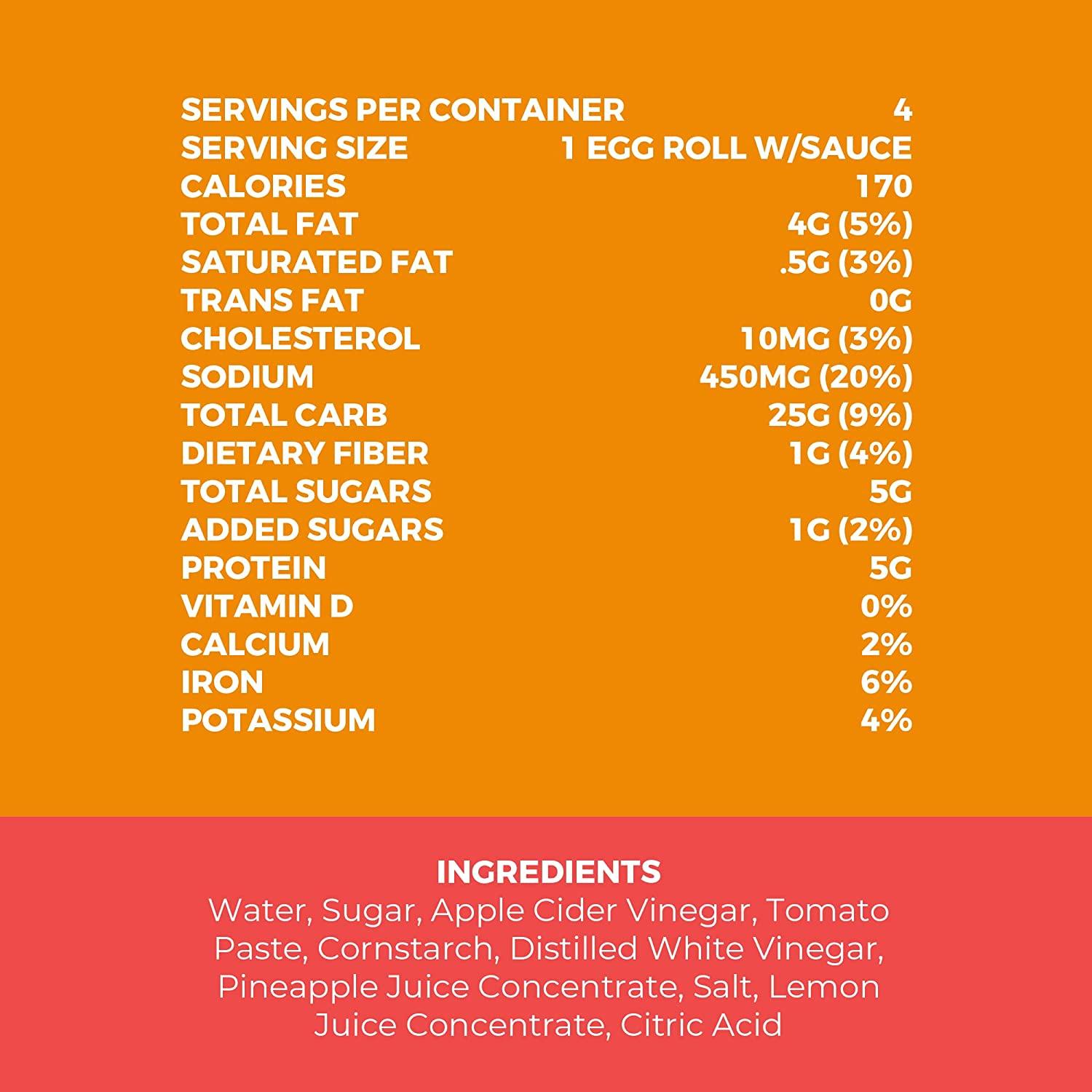 Chung's Natural Sweet and Sour Sauce for Egg Rolls & Asian Appetizers