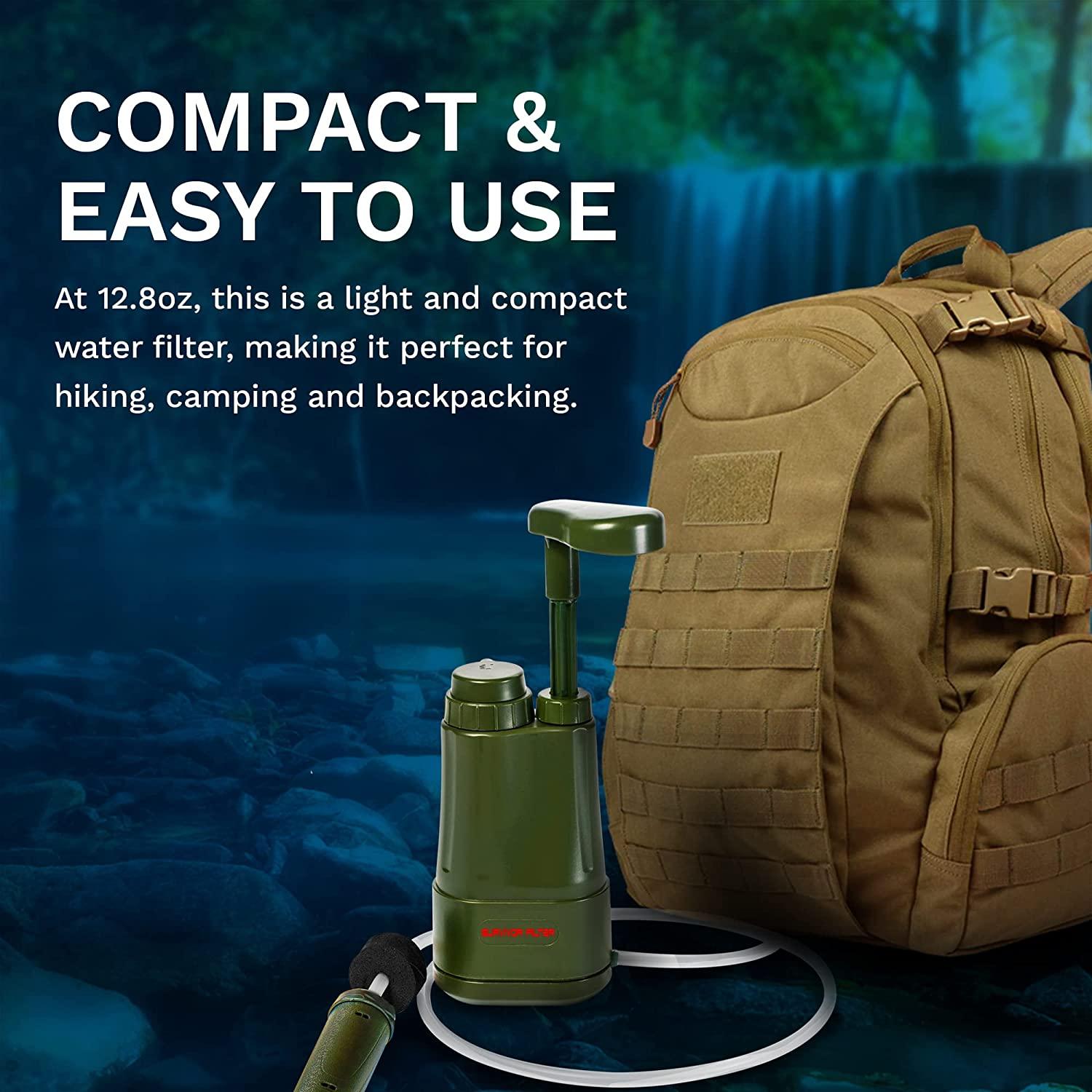 Survivor Filter Pro Water Purification System for Survival 99.999