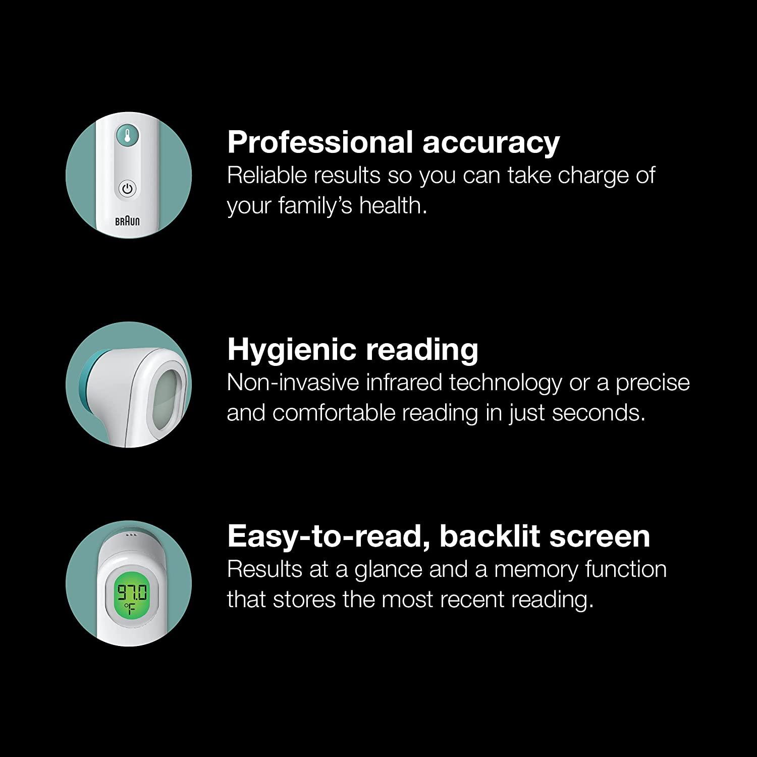 Braun Forehead Thermometer Digital Thermometer with Professional