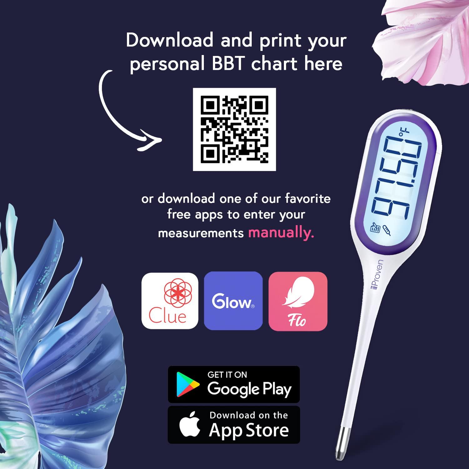 2023 iProven Basal Body Thermometer with Jumbo LCD & Backlight