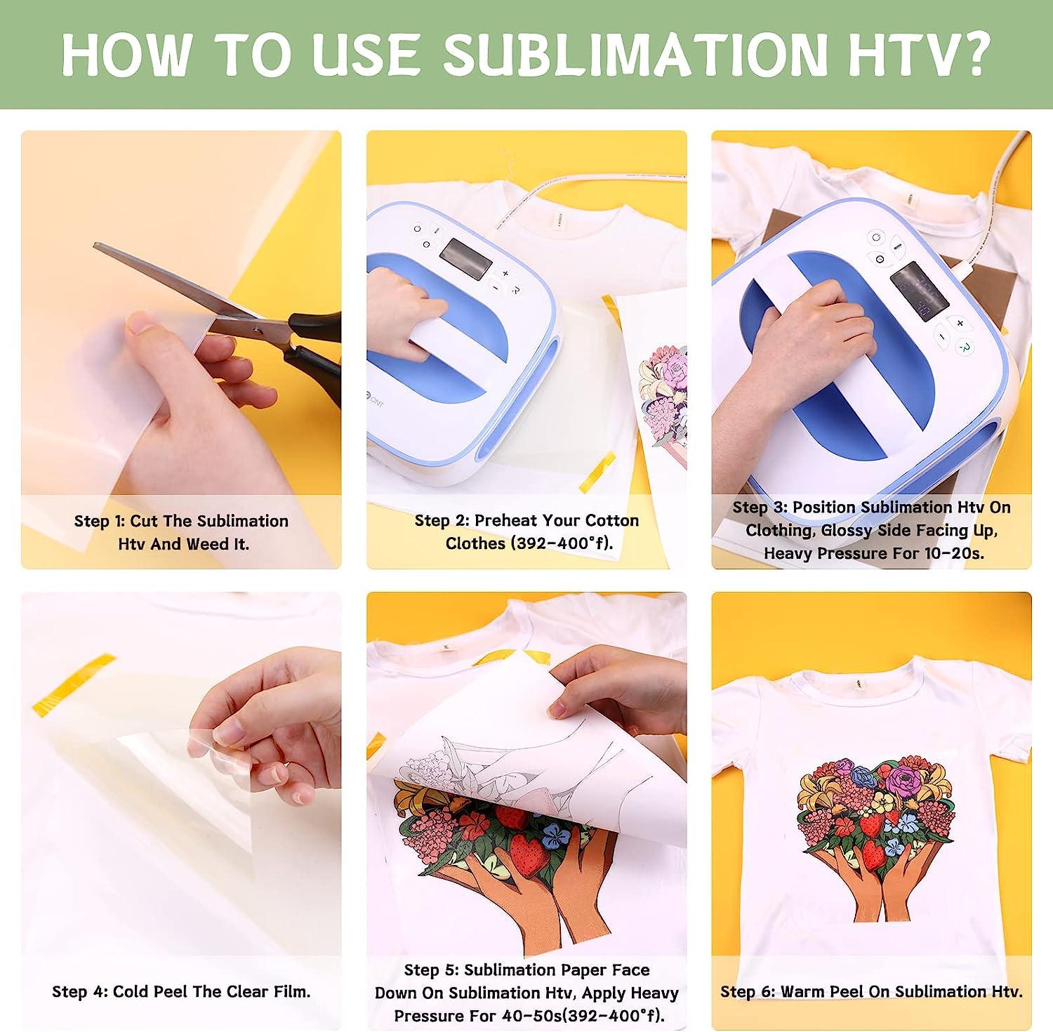 HOW TO USE SUBLIMATION HTV ON DARK FABRIC - SUBLIMATION ON COTTON