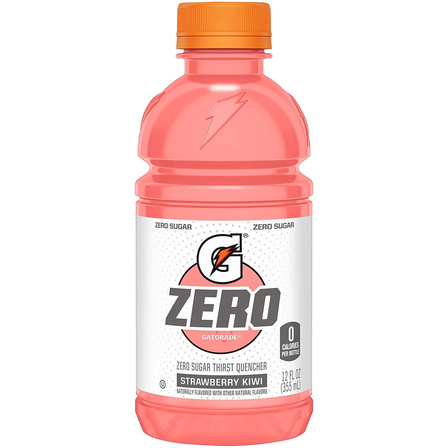 Gatorade G Zero Thirst Quencher, Strawberry Kiwi, 12oz Bottles (6 Pack)