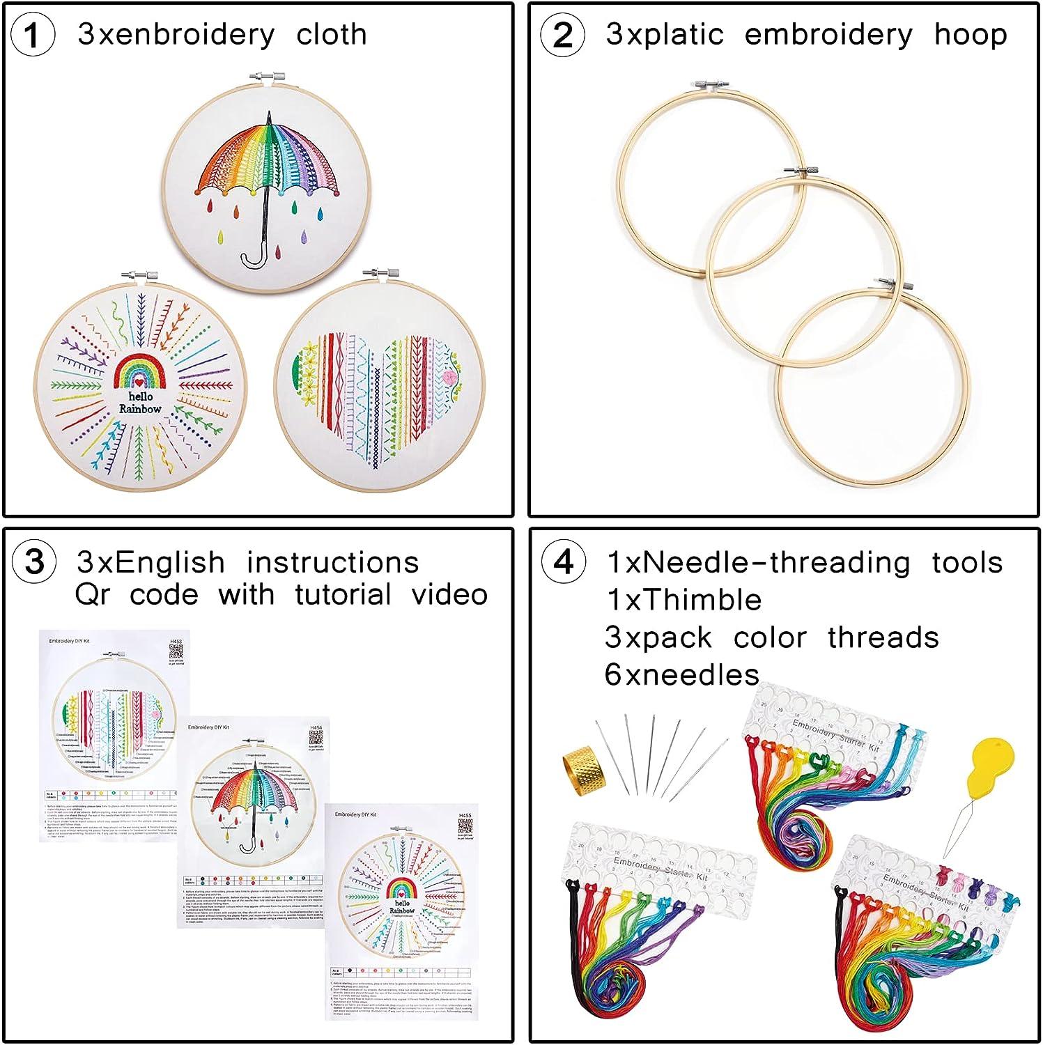 Beginners Embroidery Stitch Practice Kit Easy Embroidery Starter Kit