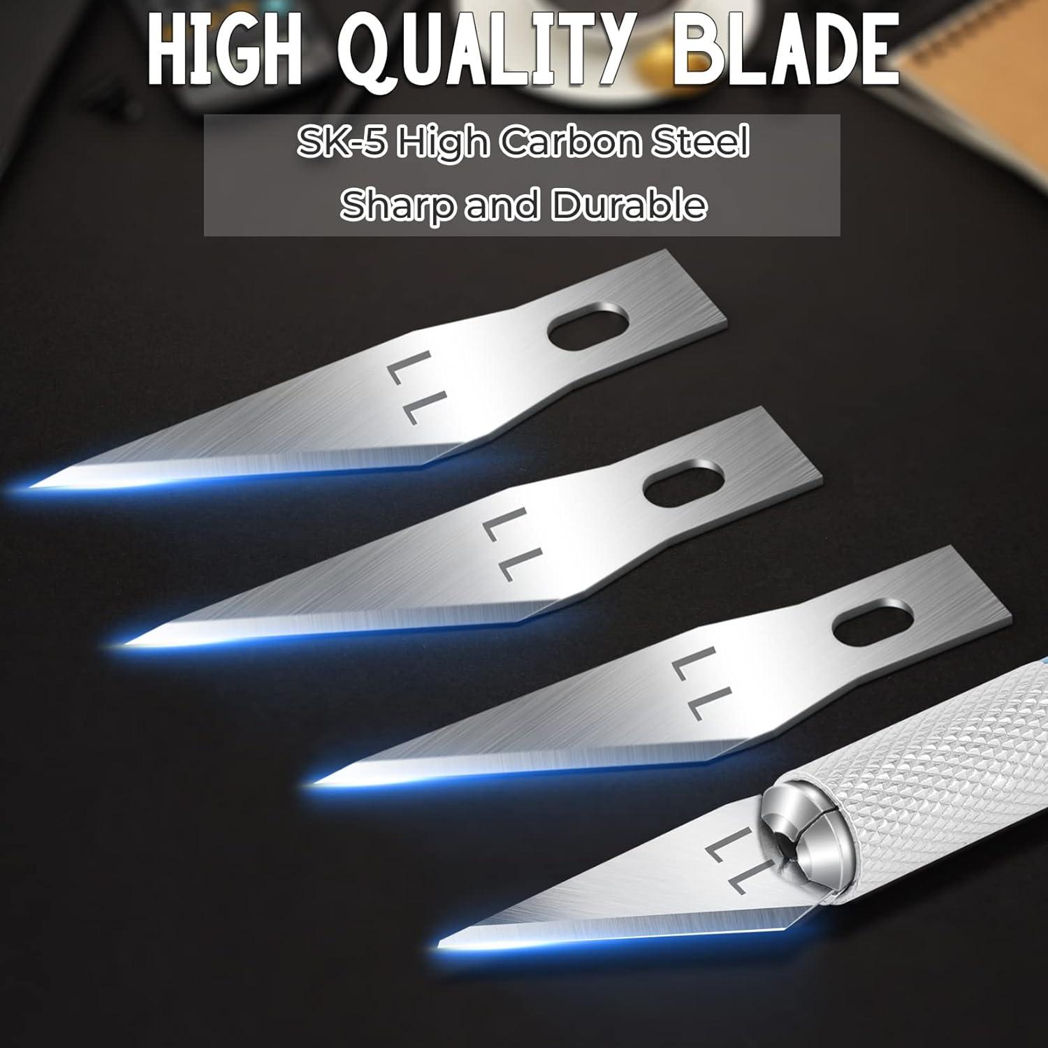 100PCS Exacto Knife Blades, Carving Craft Hobby Knife For Art,Stencil,Craft