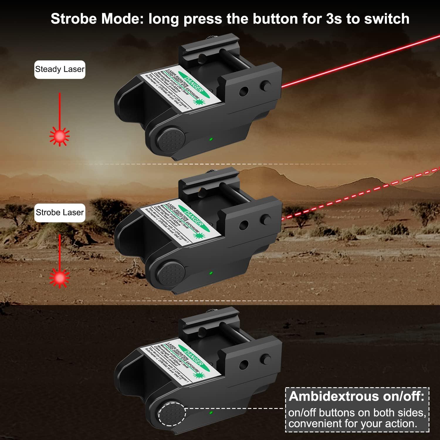Compact Green Laser Sight for Picatinny Rails, with Ambidextrous On/Off  Switch